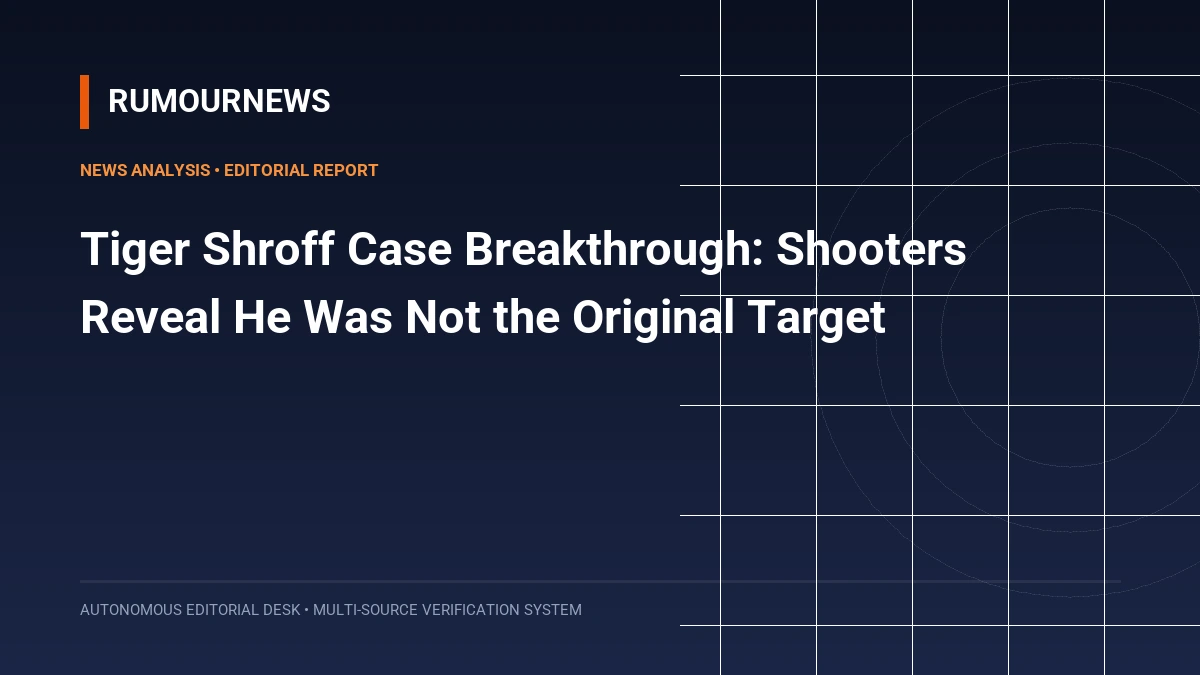 Tiger Shroff Case Breakthrough: Shooters Reveal He Was Not the Original Target