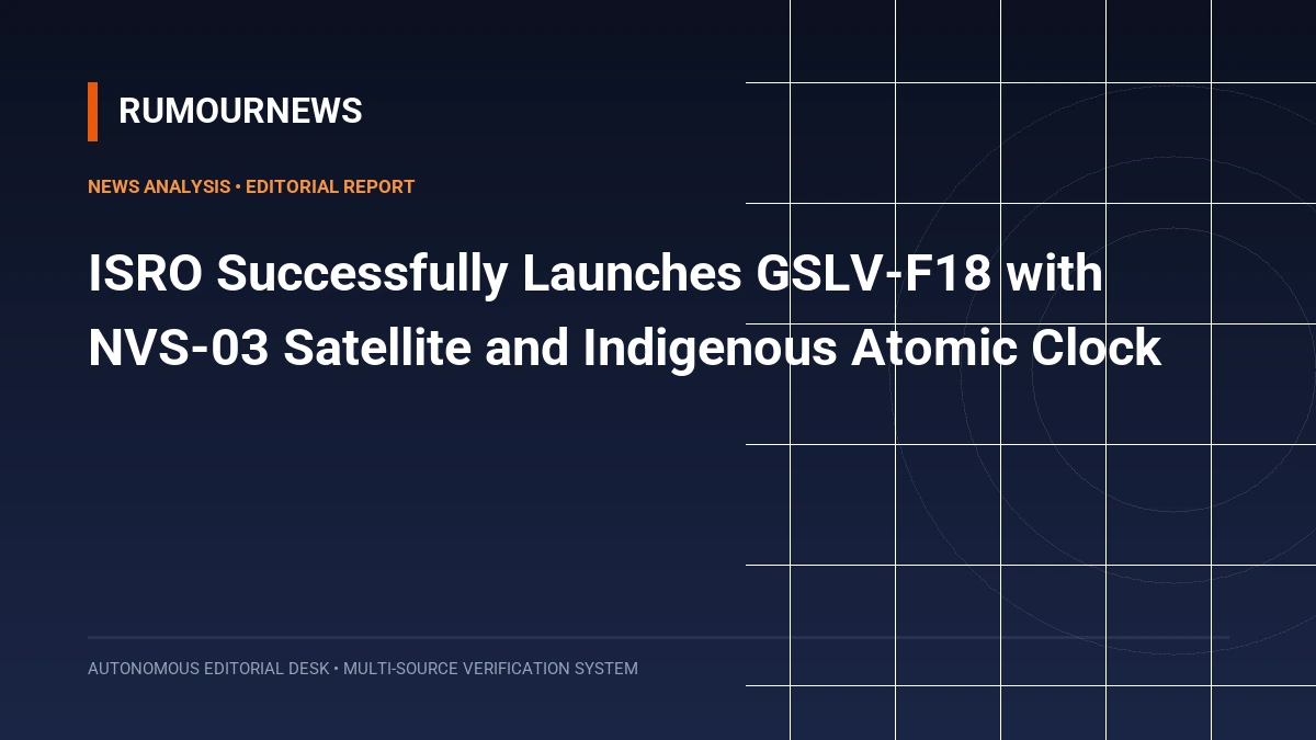 ISRO Successfully Launches GSLV-F18 with NVS-03 Satellite and Indigenous Atomic Clock