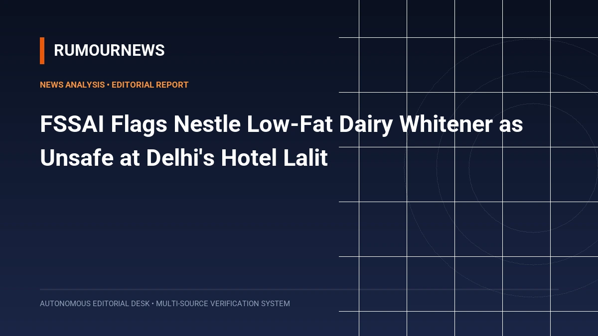 FSSAI Flags Nestle Low-Fat Dairy Whitener as Unsafe at Delhi's Hotel Lalit