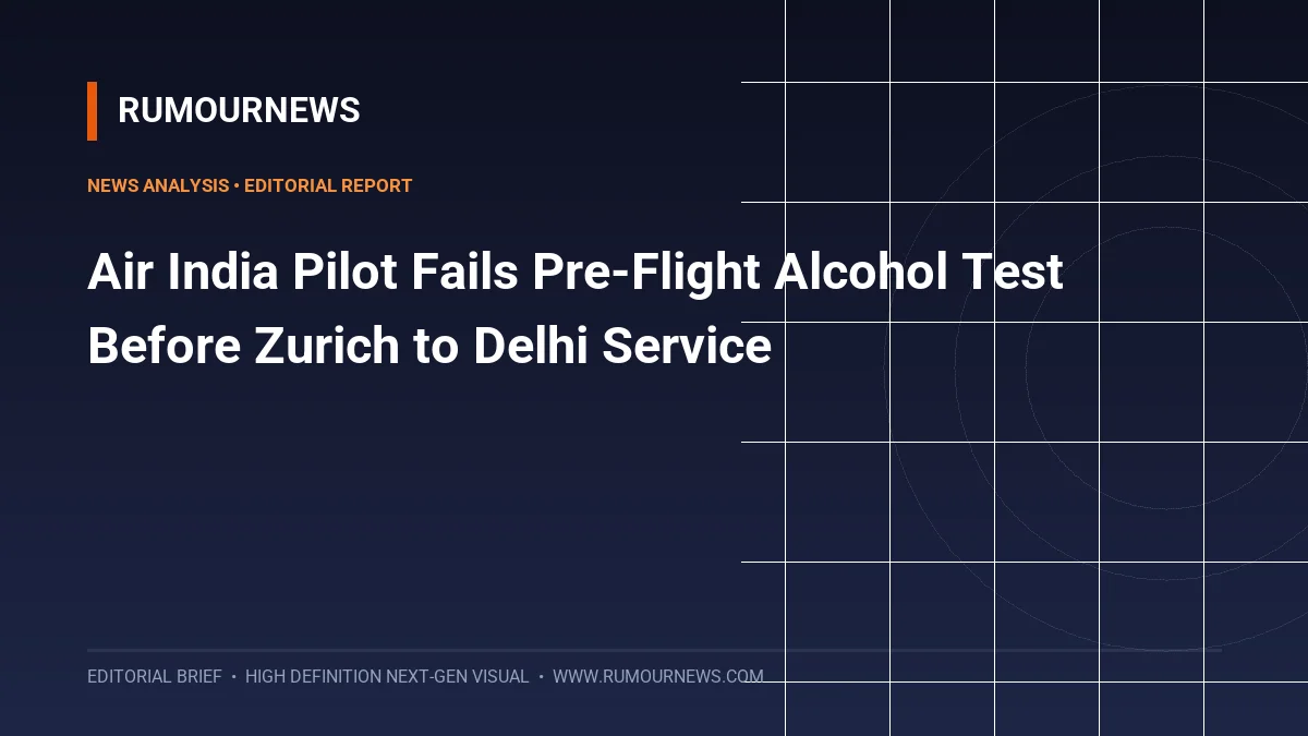 Air India Pilot Fails Pre-Flight Alcohol Test Before Zurich to Delhi Service