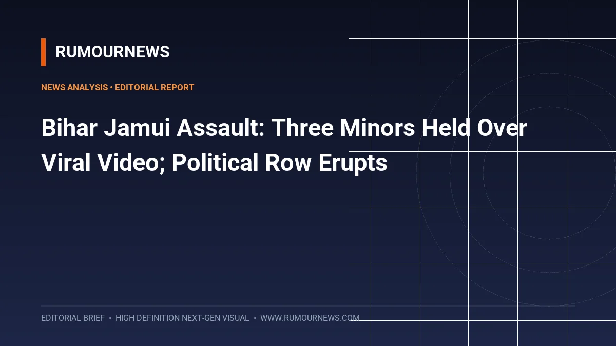Bihar Jamui Assault: Three Minors Held Over Viral Video; Political Row Erupts