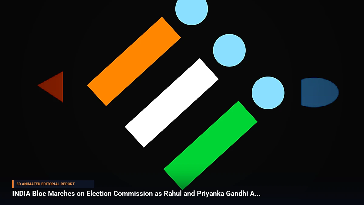 INDIA Bloc Marches on Election Commission as Rahul and Priyanka Gandhi Are Detained