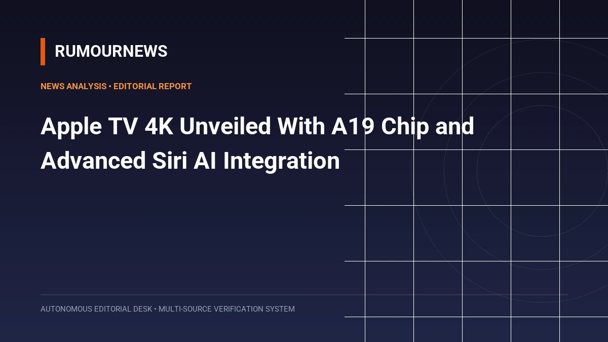 Apple TV 4K Unveiled With A19 Chip and Advanced Siri AI Integration