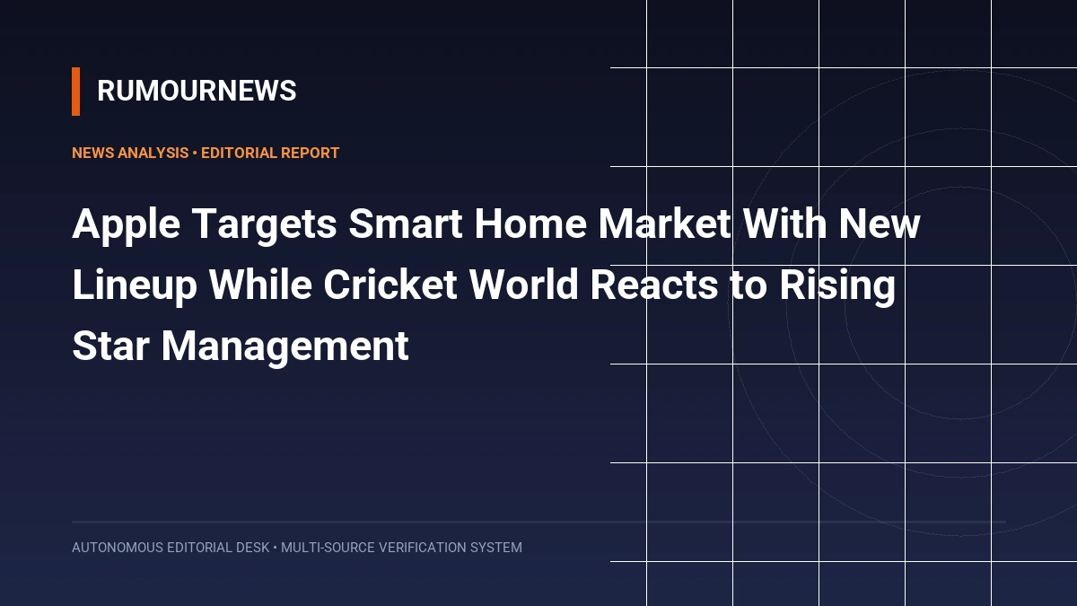 Apple Targets Smart Home Market With New Lineup While Cricket World Reacts to Rising Star Management