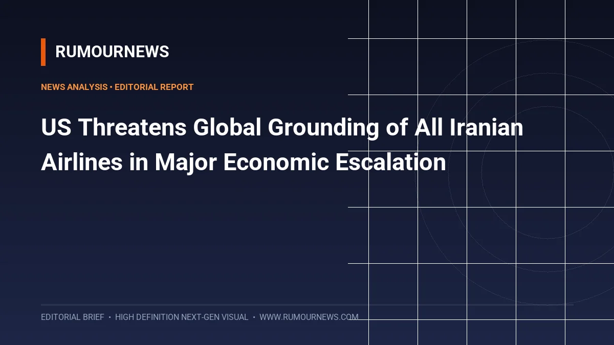 US Threatens Global Grounding of All Iranian Airlines in Major Economic Escalation