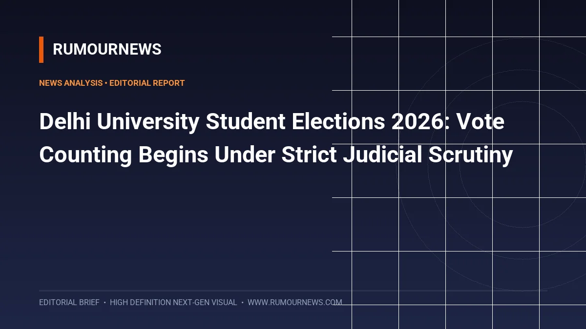 Delhi University Student Elections 2026: Vote Counting Begins Under Strict Judicial Scrutiny