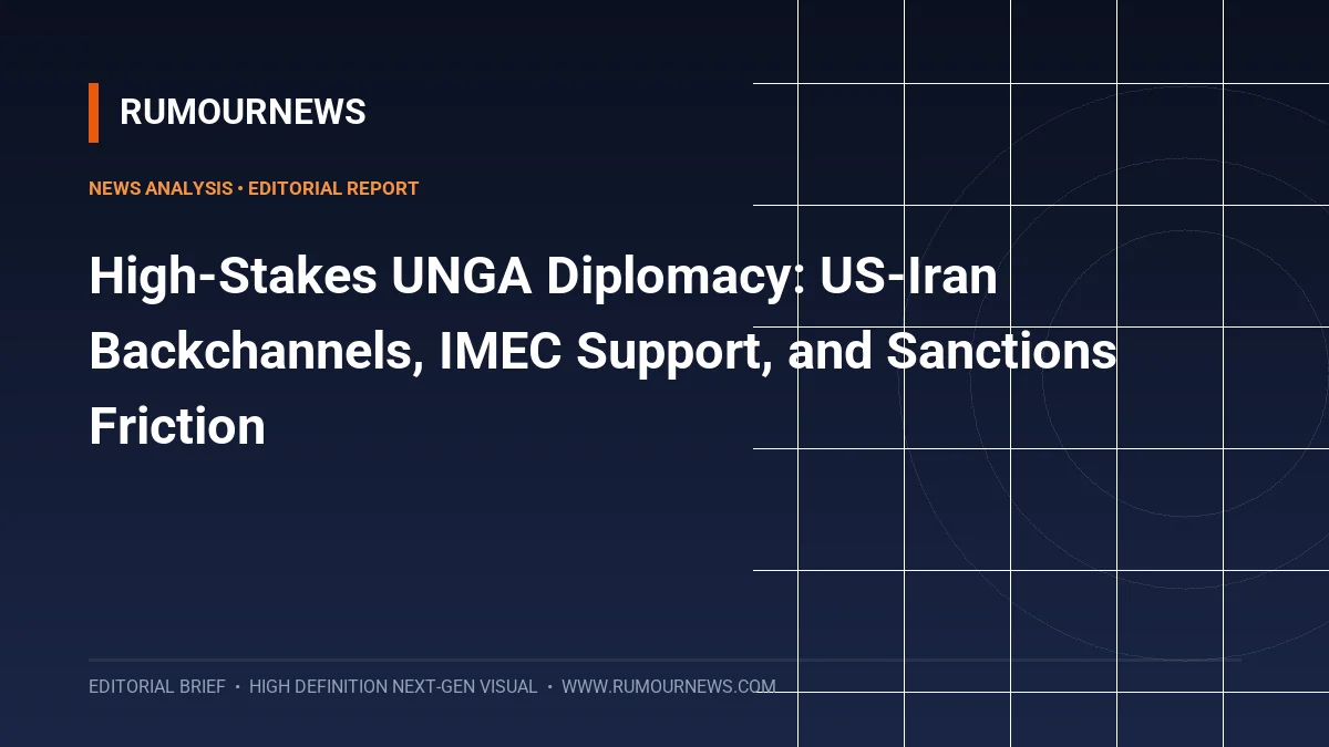 High-Stakes UNGA Diplomacy: US-Iran Backchannels, IMEC Support, and Sanctions Friction