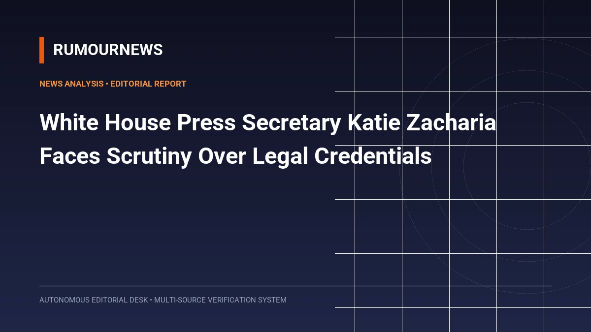 White House Press Secretary Katie Zacharia Faces Scrutiny Over Legal Credentials