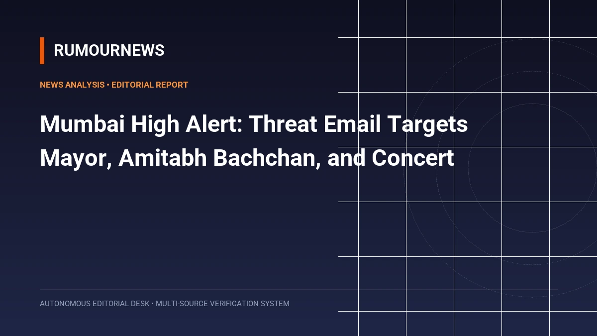 Mumbai High Alert: Threat Email Targets Mayor, Amitabh Bachchan, and Concert