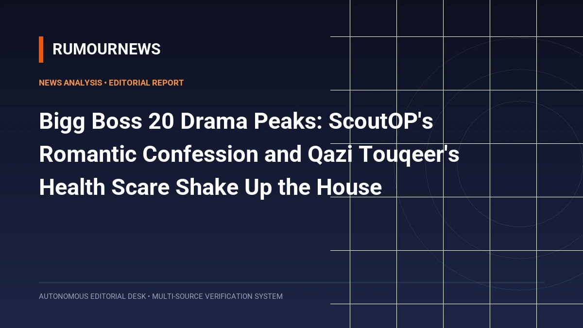 Bigg Boss 20 Drama Peaks: ScoutOP's Romantic Confession and Qazi Touqeer's Health Scare Shake Up the House