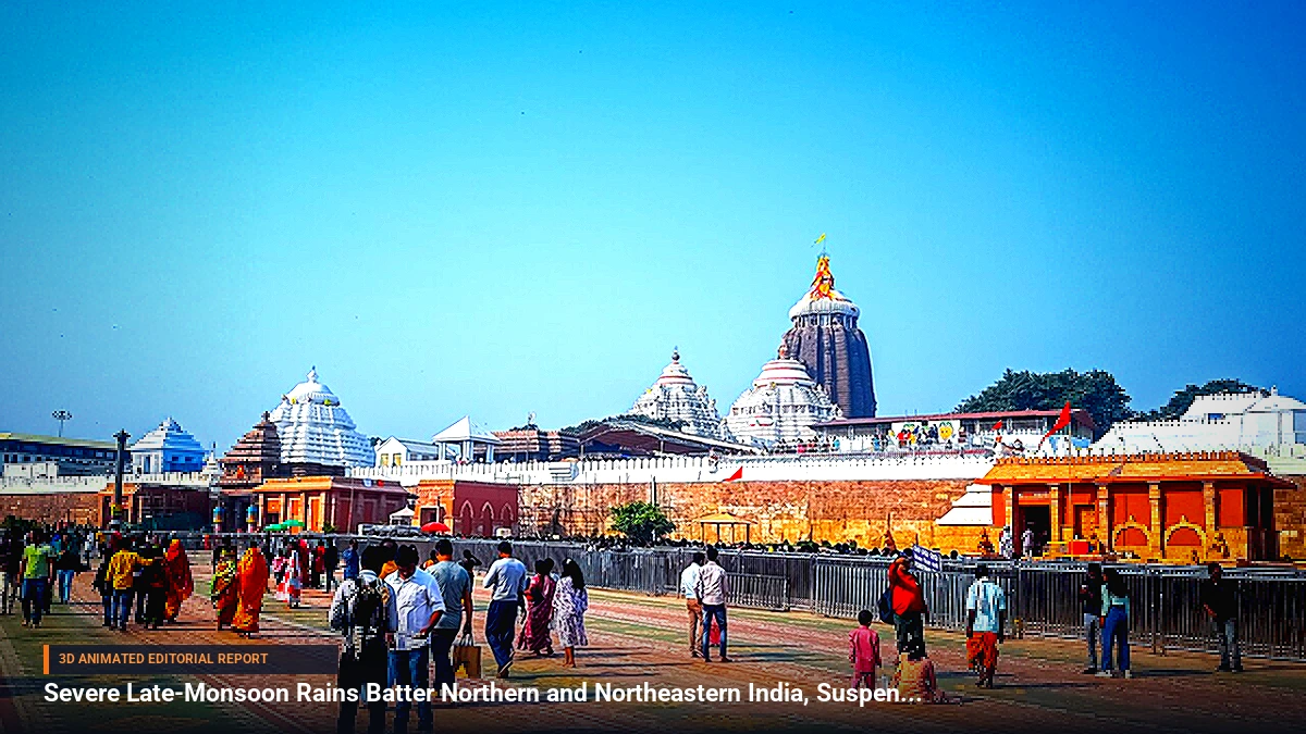 Severe Late-Monsoon Rains Batter Northern and Northeastern India, Suspending Char Dham Yatra