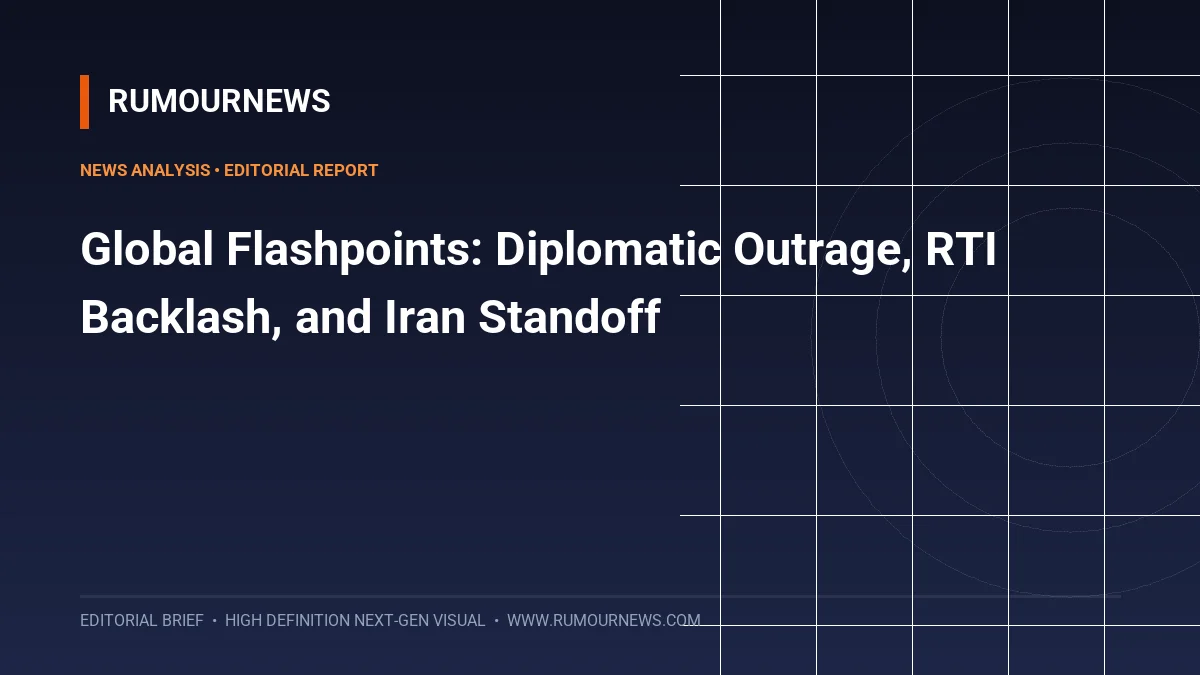 Global Flashpoints: Diplomatic Outrage, RTI Backlash, and Iran Standoff