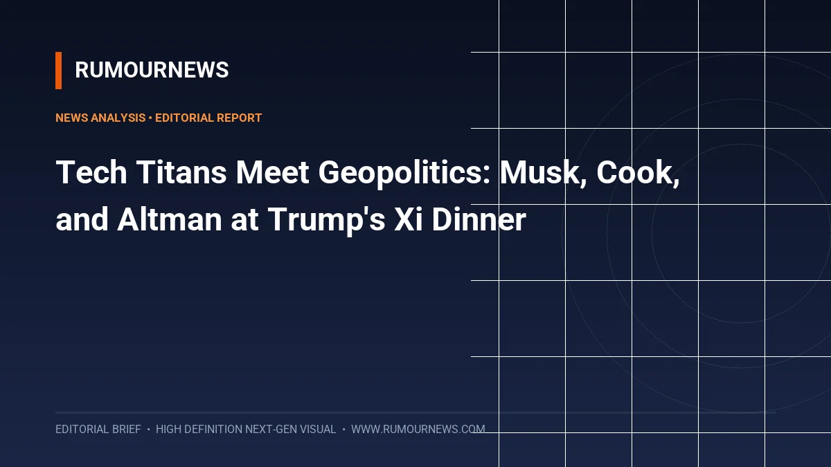 Tech Titans Meet Geopolitics: Musk, Cook, and Altman at Trump's Xi Dinner