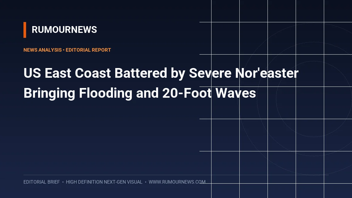 US East Coast Battered by Severe Nor'easter Bringing Flooding and 20-Foot Waves