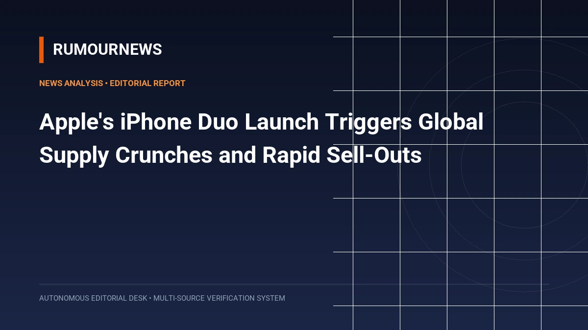 Apple's iPhone Duo Launch Triggers Global Supply Crunches and Rapid Sell-Outs