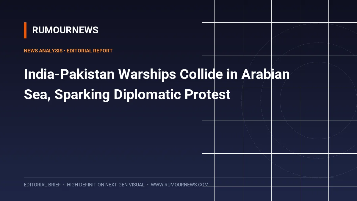 India-Pakistan Warships Collide in Arabian Sea, Sparking Diplomatic Protest
