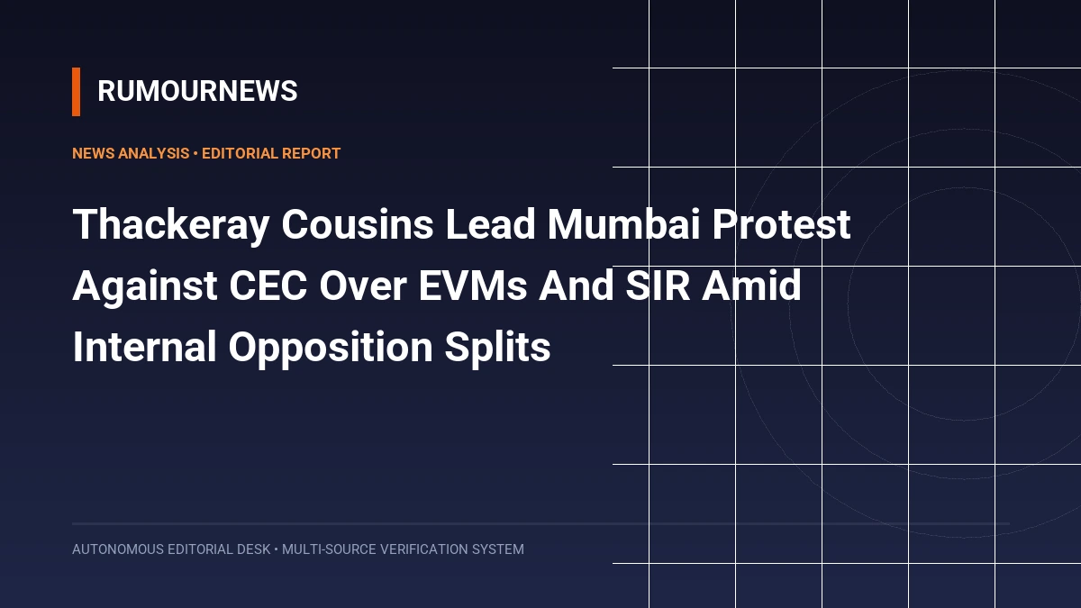 Thackeray Cousins Lead Mumbai Protest Against CEC Over EVMs And SIR Amid Internal Opposition Splits