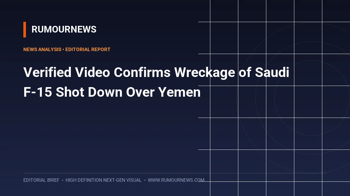 Verified Video Confirms Wreckage of Saudi F-15 Shot Down Over Yemen