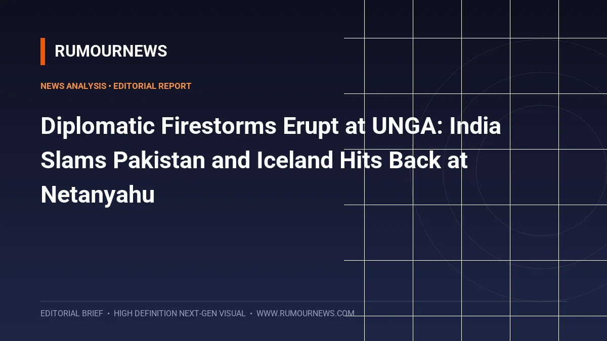 Diplomatic Firestorms Erupt at UNGA: India Slams Pakistan and Iceland Hits Back at Netanyahu