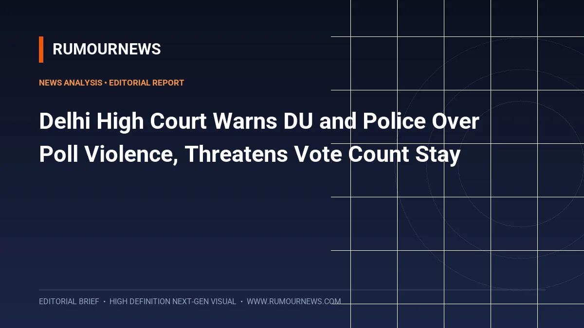 Delhi High Court Warns DU and Police Over Poll Violence, Threatens Vote Count Stay