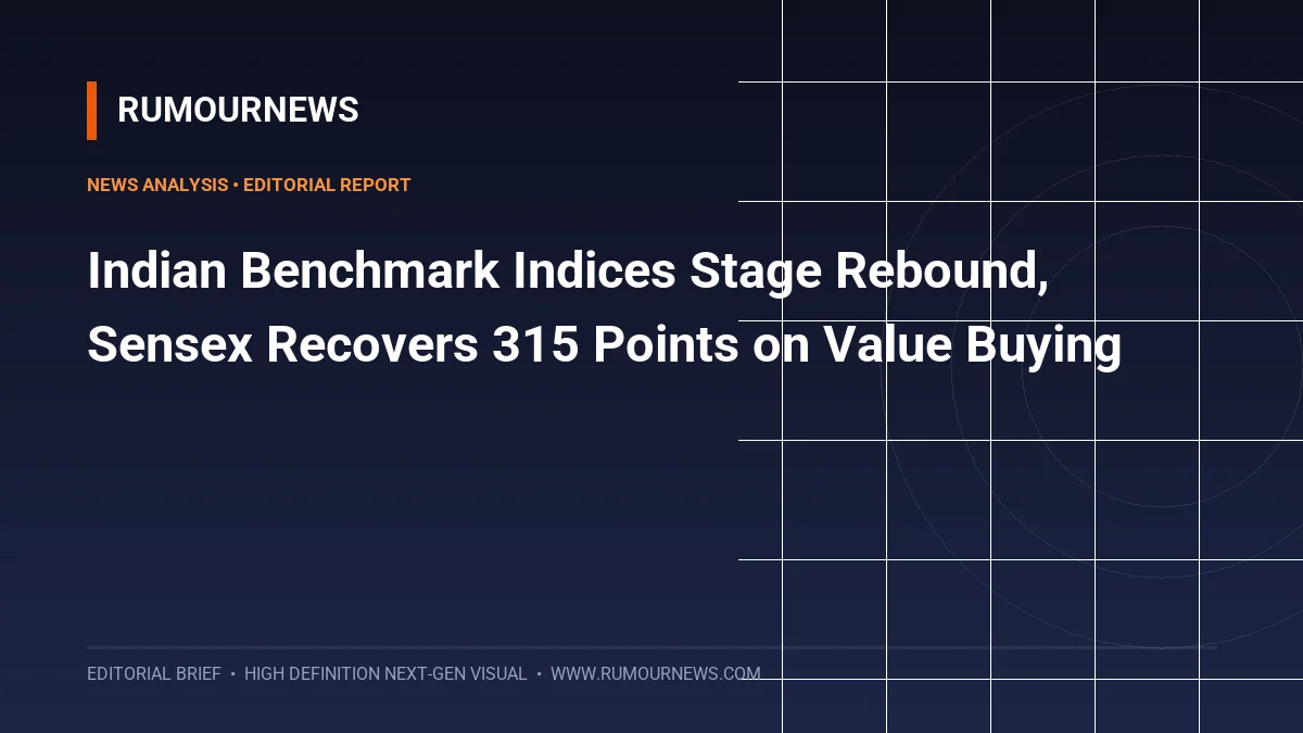 Indian Benchmark Indices Stage Rebound, Sensex Recovers 315 Points on Value Buying