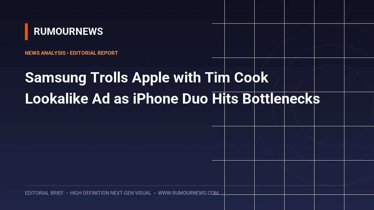 Samsung Trolls Apple with Tim Cook Lookalike Ad as iPhone Duo Hits Bottlenecks