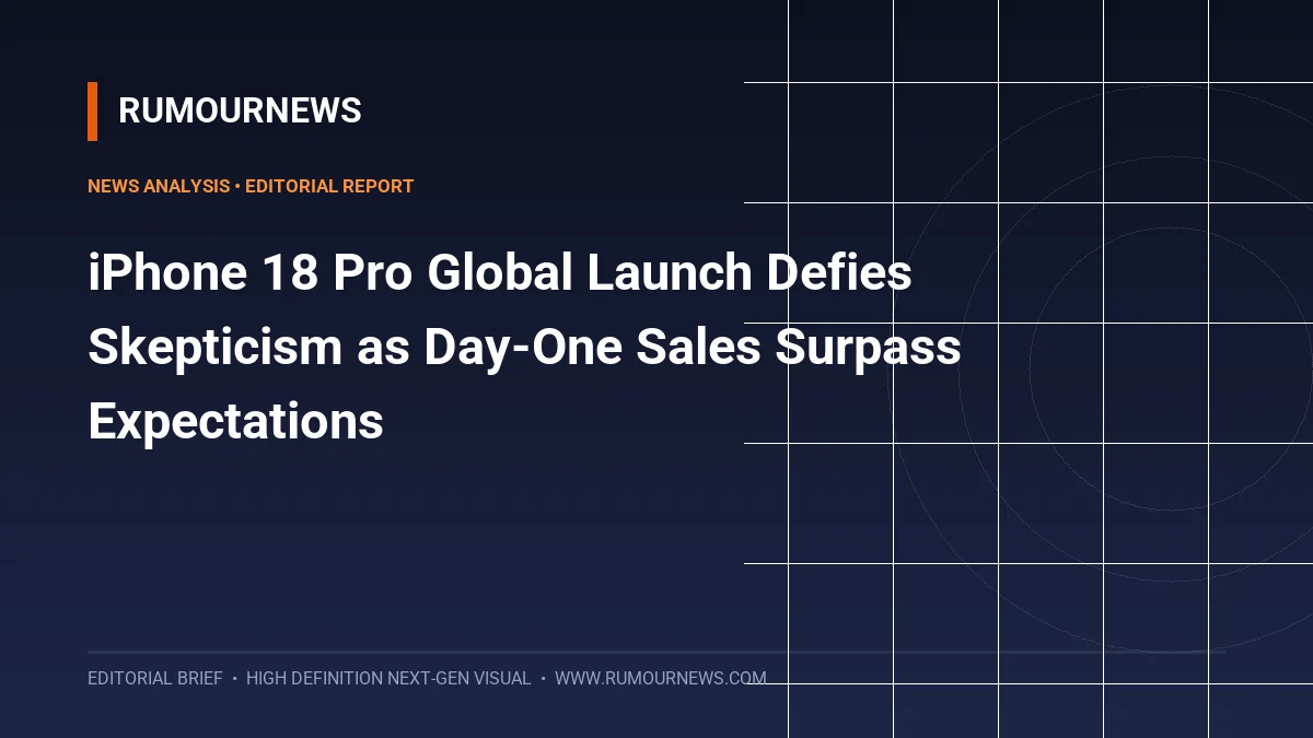 iPhone 18 Pro Global Launch Defies Skepticism as Day-One Sales Surpass Expectations