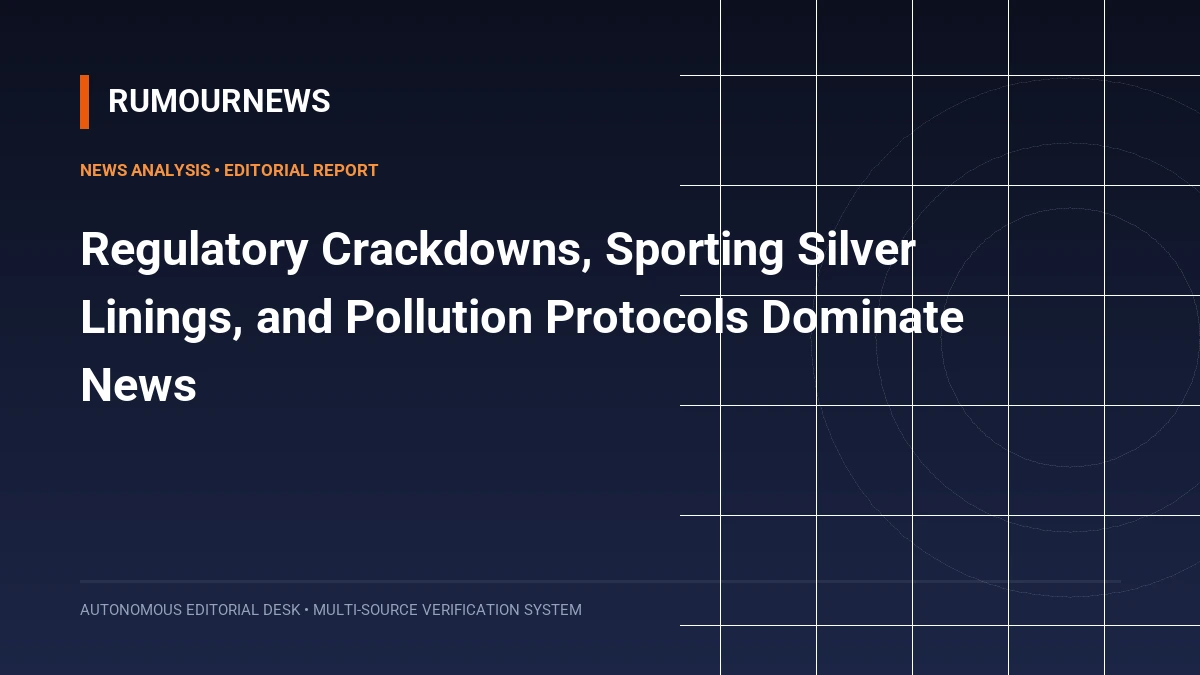 Regulatory Crackdowns, Sporting Silver Linings, and Pollution Protocols Dominate News