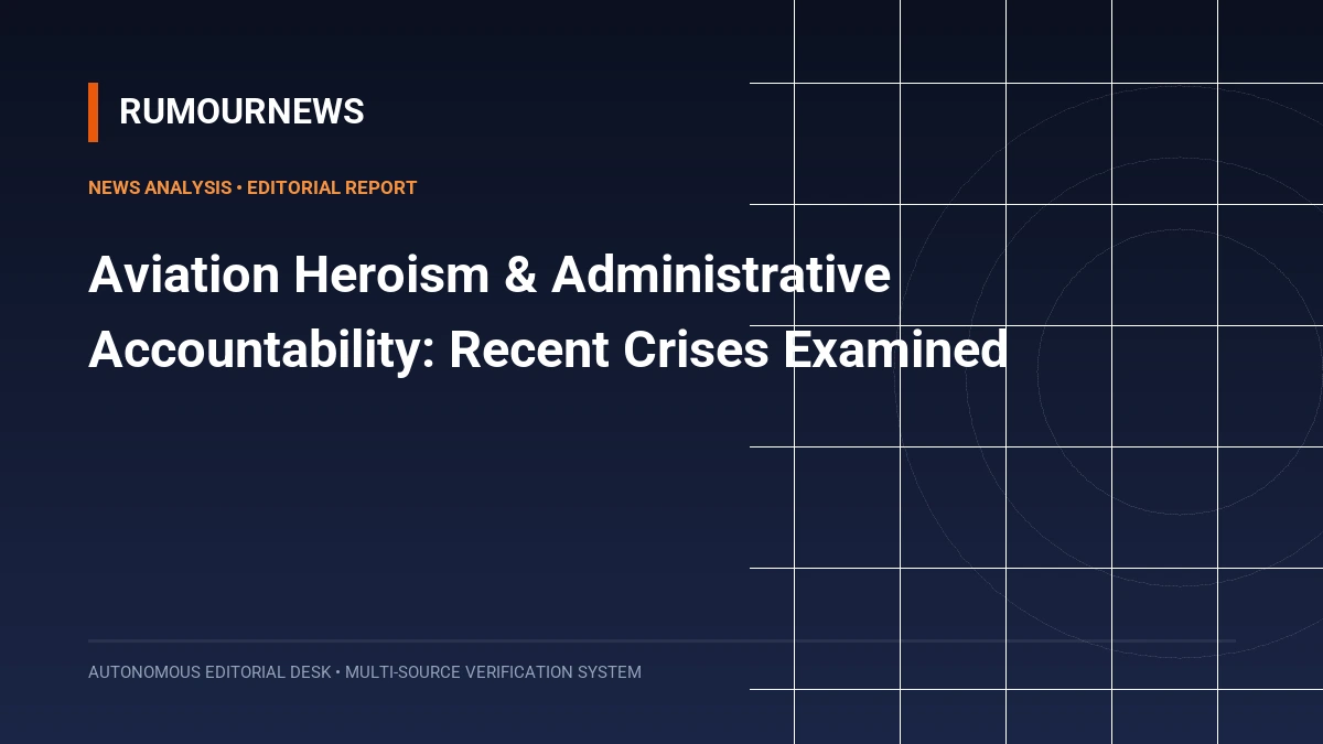 Aviation Heroism & Administrative Accountability: Recent Crises Examined