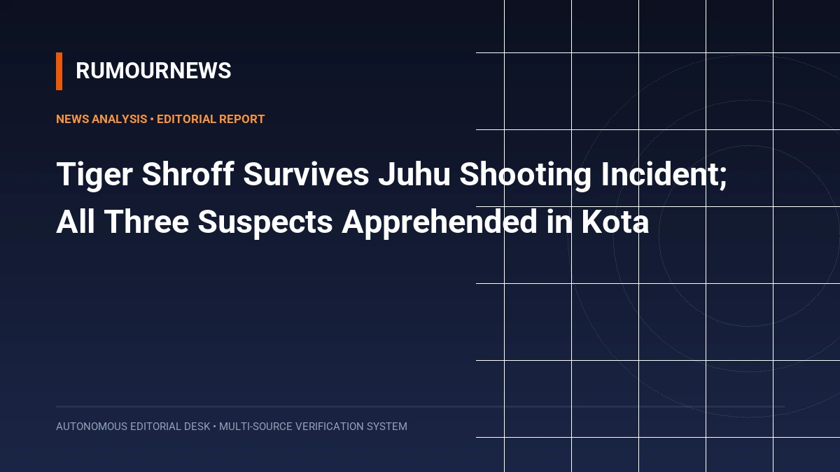 Tiger Shroff Survives Juhu Shooting Incident; All Three Suspects Apprehended in Kota