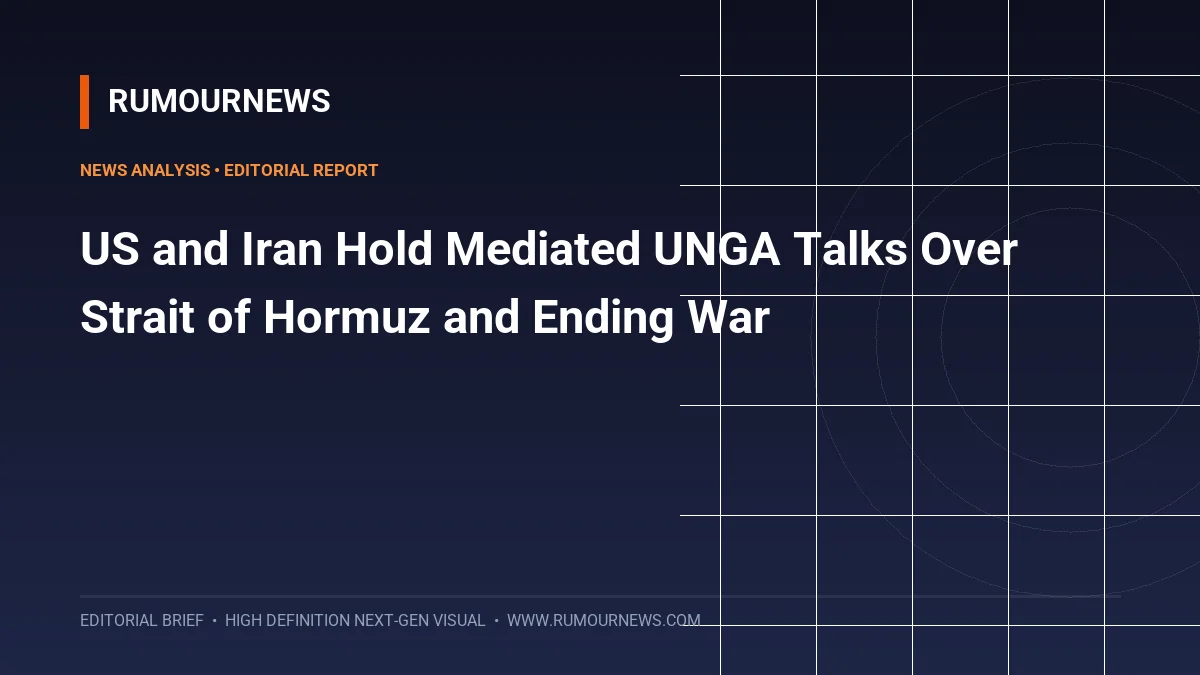 US and Iran Hold Mediated UNGA Talks Over Strait of Hormuz and Ending War