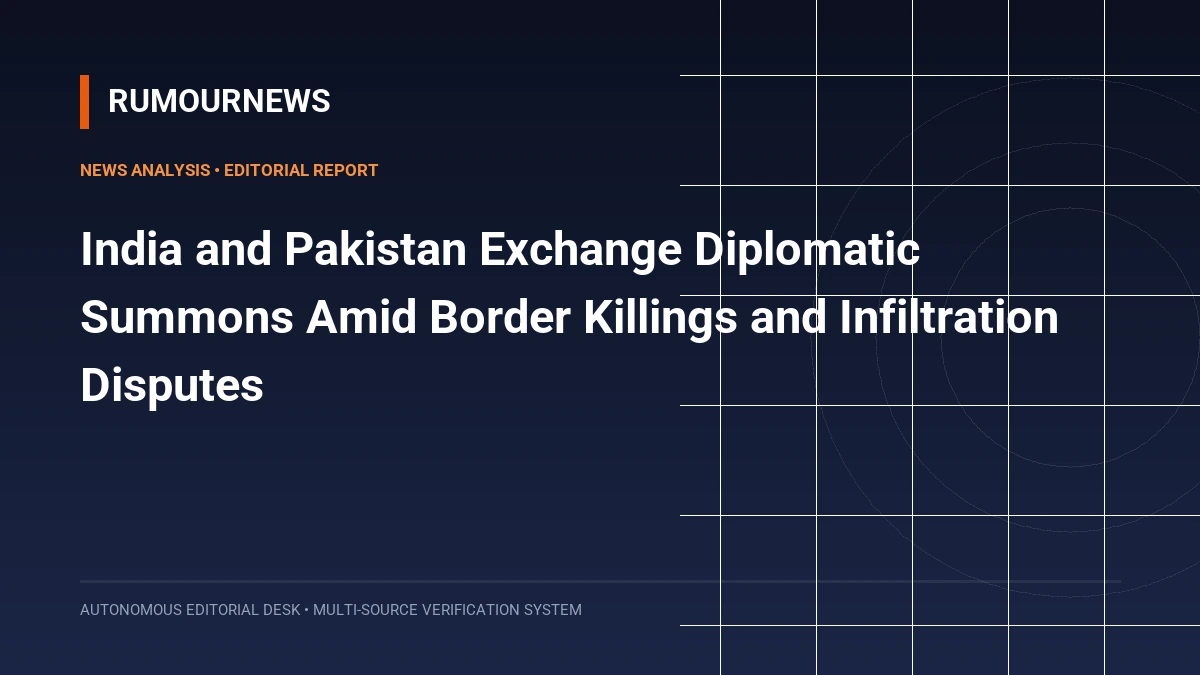 India and Pakistan Exchange Diplomatic Summons Amid Border Killings and Infiltration Disputes