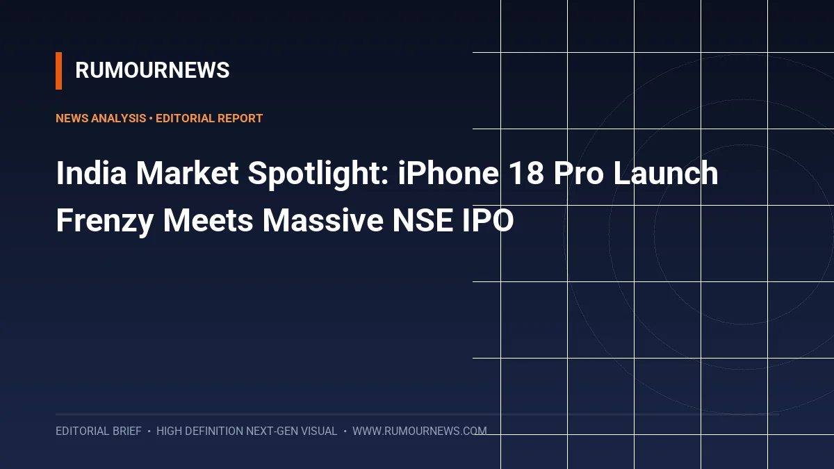 India Market Spotlight: iPhone 18 Pro Launch Frenzy Meets Massive NSE IPO