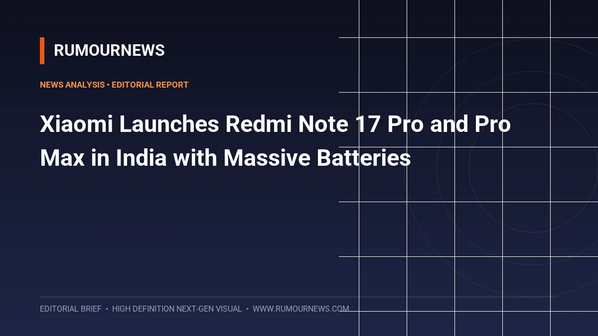 Xiaomi Launches Redmi Note 17 Pro and Pro Max in India with Massive Batteries