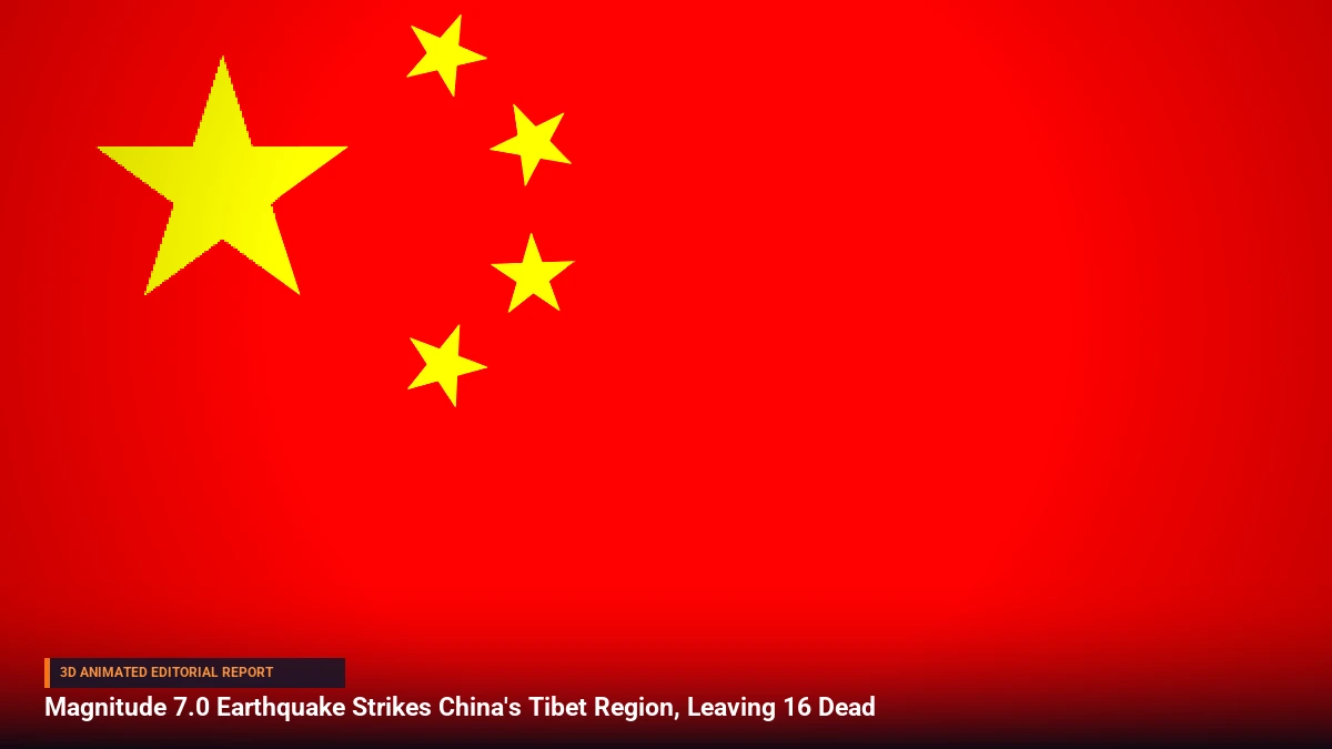 Magnitude 7.0 Earthquake Strikes China's Tibet Region, Leaving 16 Dead