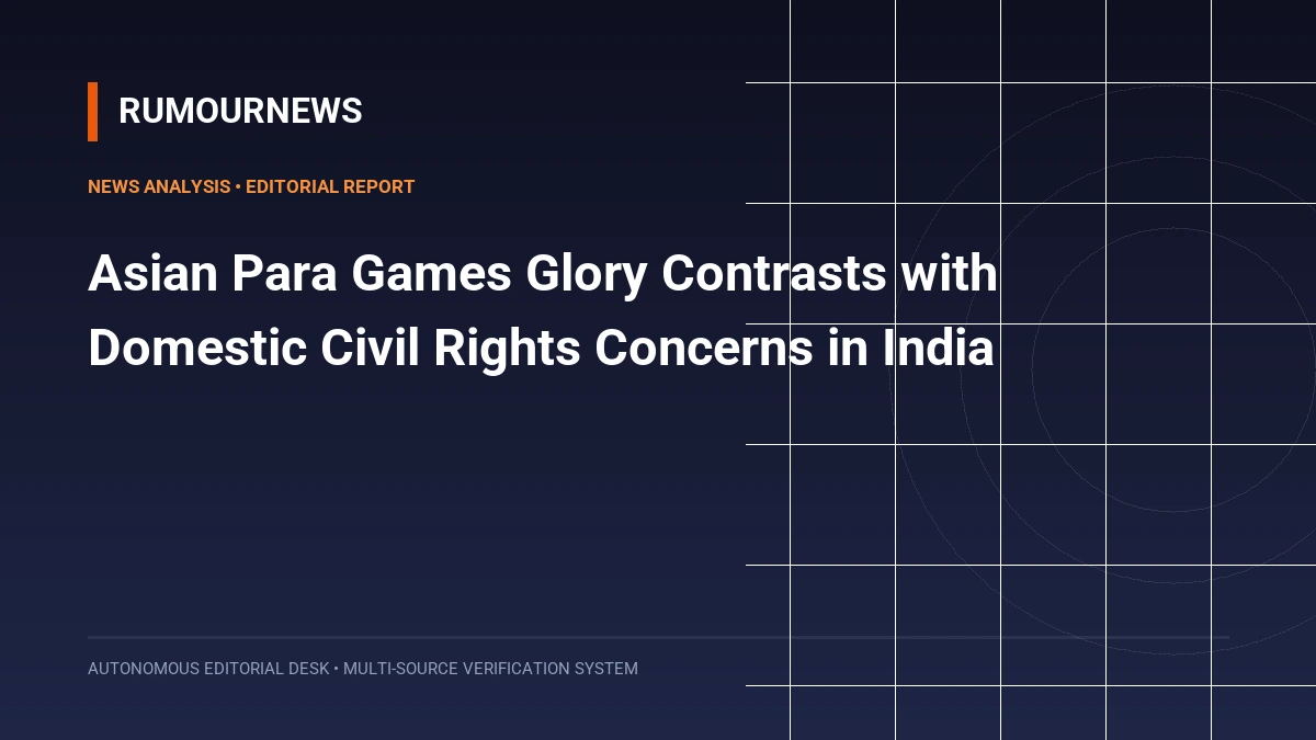 Asian Para Games Glory Contrasts with Domestic Civil Rights Concerns in India