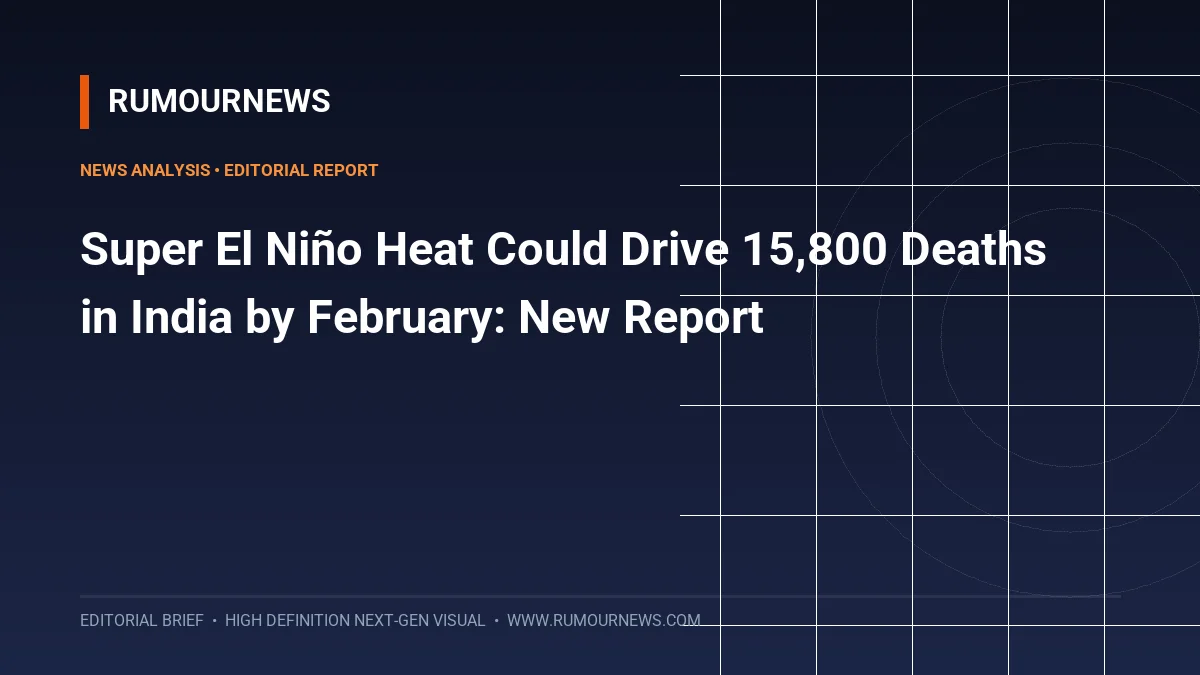 Super El Niño Heat Could Drive 15,800 Deaths in India by February: New Report