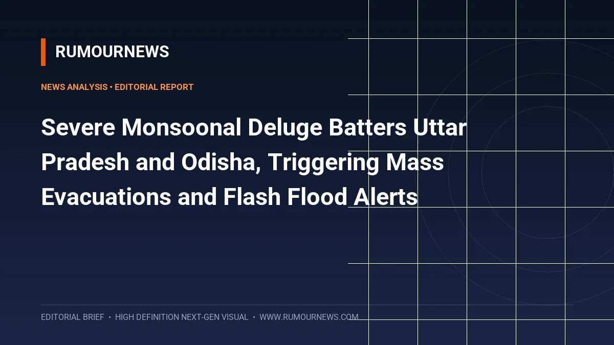 Severe Monsoonal Deluge Batters Uttar Pradesh and Odisha, Triggering Mass Evacuations and Flash Flood Alerts