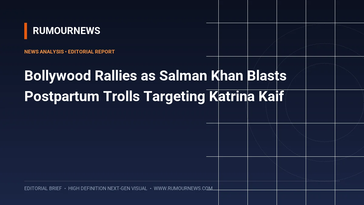 Bollywood Rallies as Salman Khan Blasts Postpartum Trolls Targeting Katrina Kaif