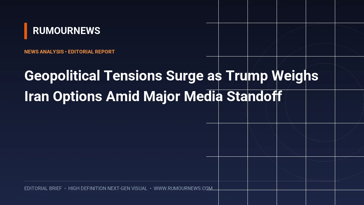 Geopolitical Tensions Surge as Trump Weighs Iran Options Amid Major Media Standoff