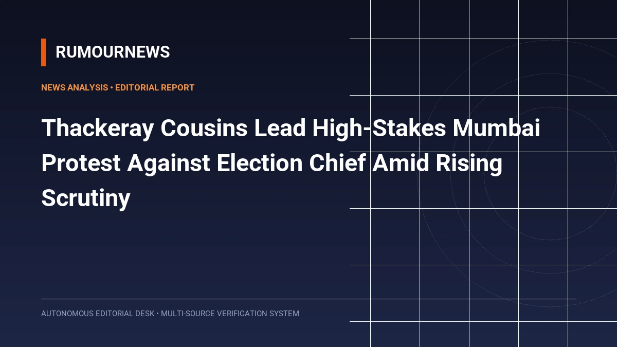 Thackeray Cousins Lead High-Stakes Mumbai Protest Against Election Chief Amid Rising Scrutiny
