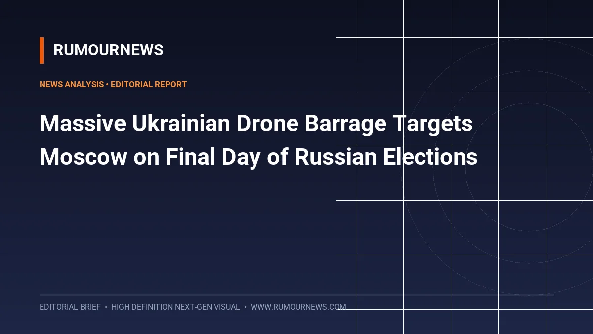 Massive Ukrainian Drone Barrage Targets Moscow on Final Day of Russian Elections