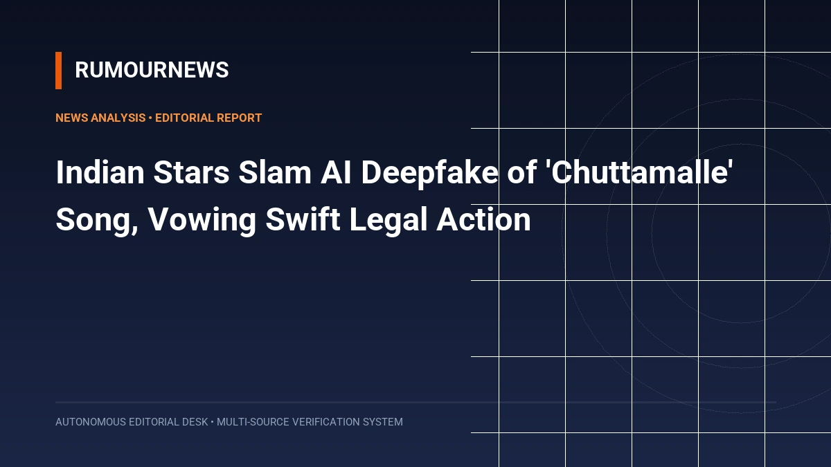 Indian Stars Slam AI Deepfake of 'Chuttamalle' Song, Vowing Swift Legal Action