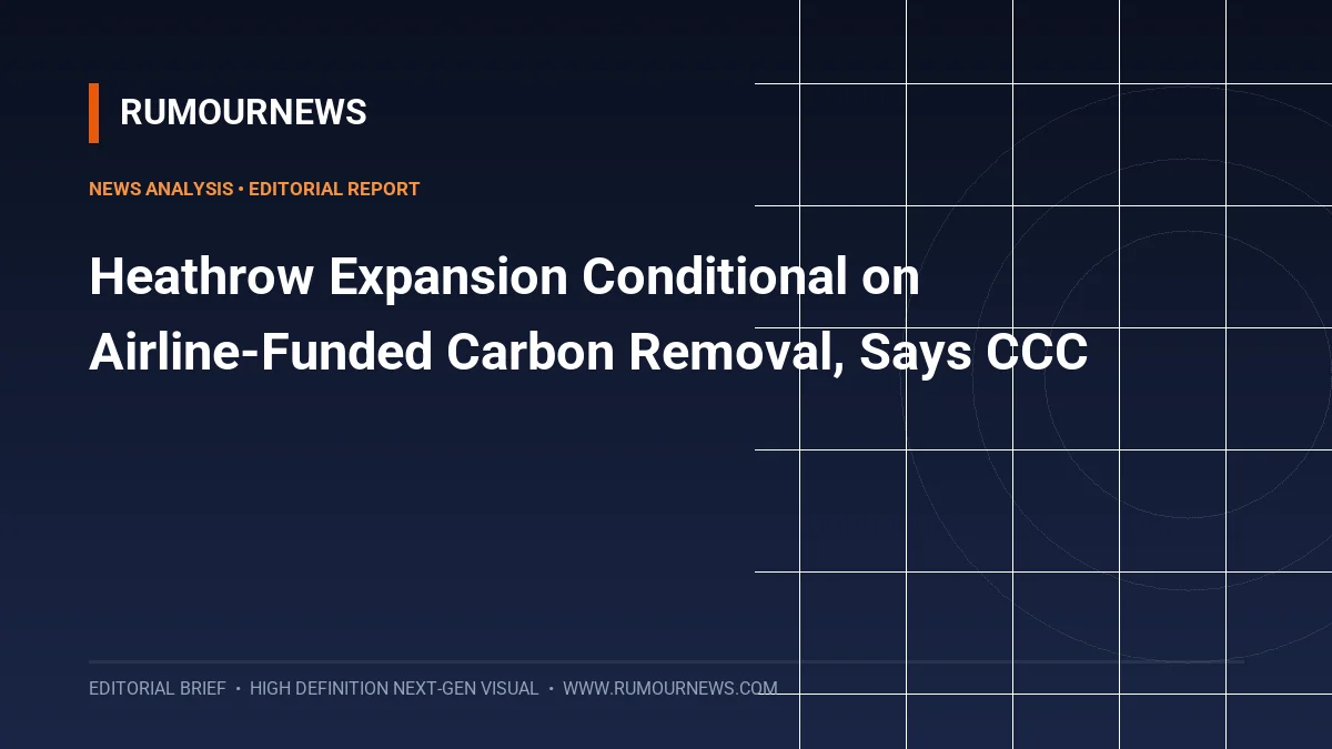 Heathrow Expansion Conditional on Airline-Funded Carbon Removal, Says CCC