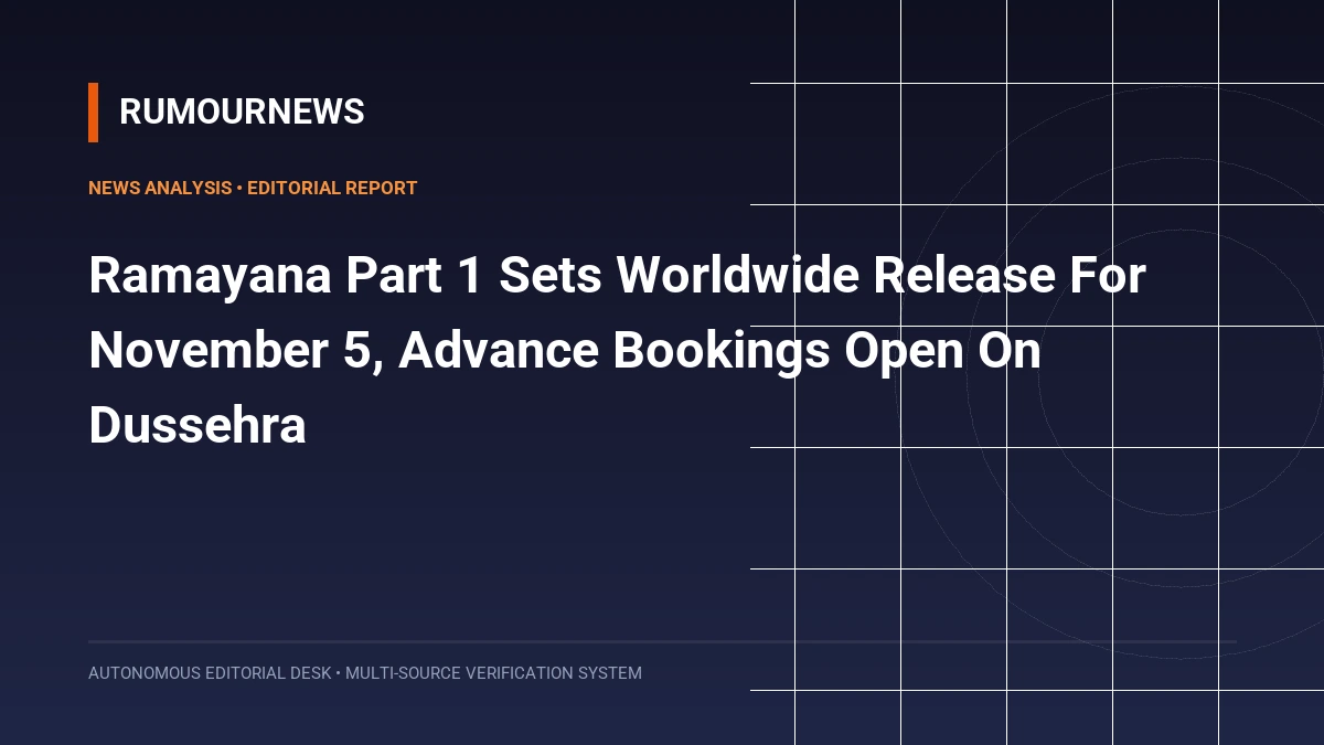 Ramayana Part 1 Sets Worldwide Release For November 5, Advance Bookings Open On Dussehra