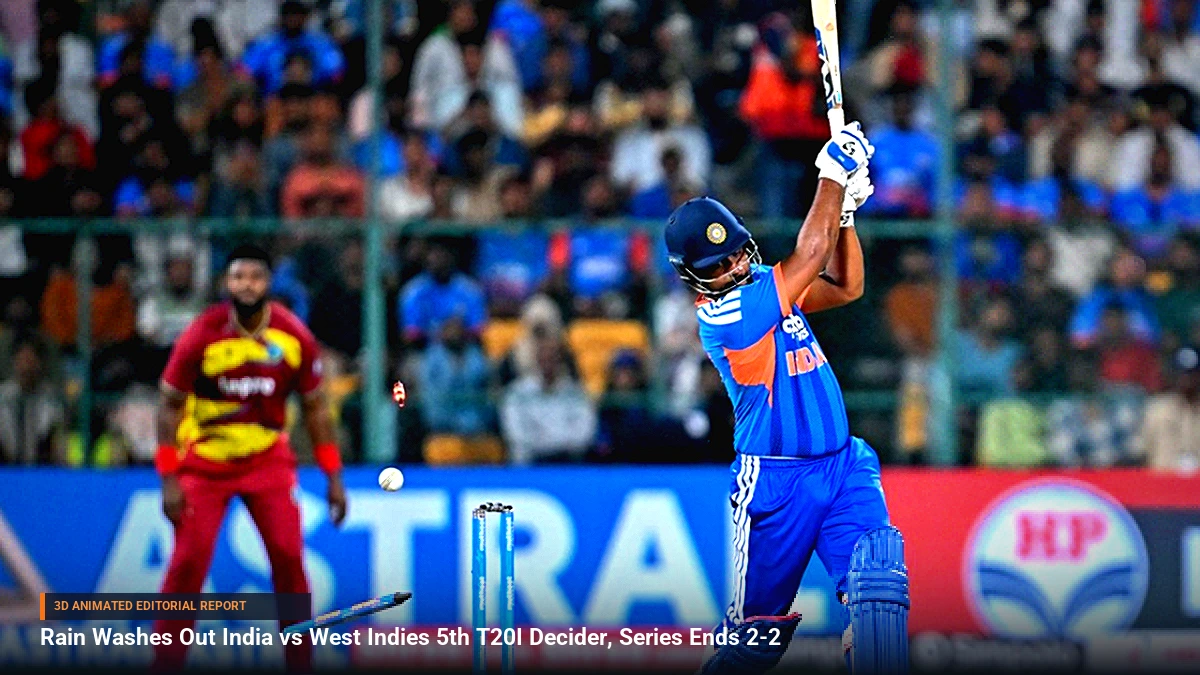 Rain Washes Out India vs West Indies 5th T20I Decider, Series Ends 2-2