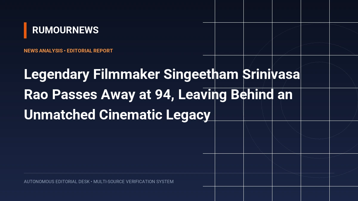Legendary Filmmaker Singeetham Srinivasa Rao Passes Away at 94, Leaving Behind an Unmatched Cinematic Legacy