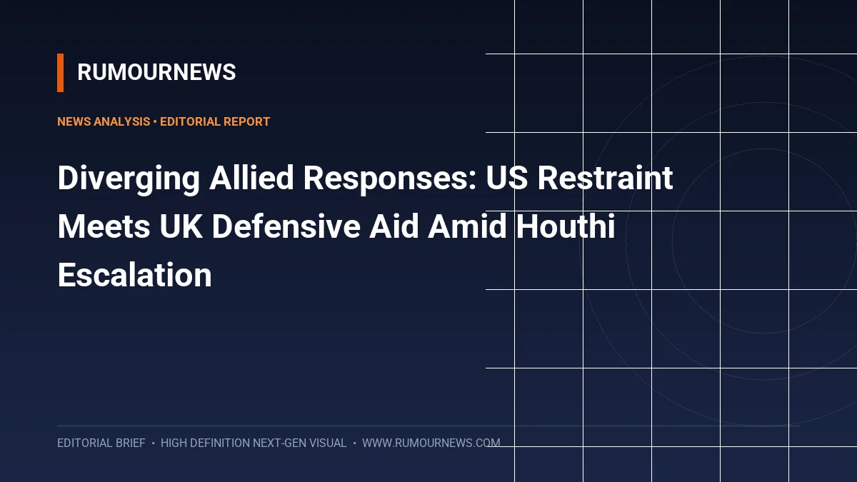 Diverging Allied Responses: US Restraint Meets UK Defensive Aid Amid Houthi Escalation