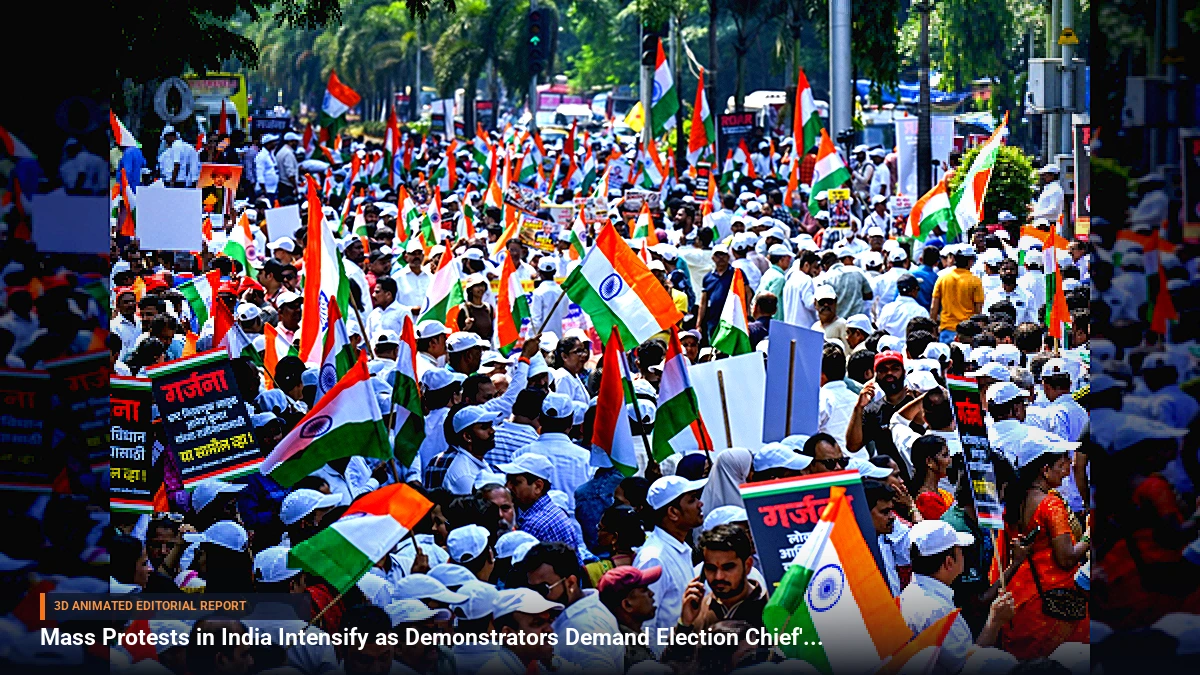 Mass Protests in India Intensify as Demonstrators Demand Election Chief's Resignation