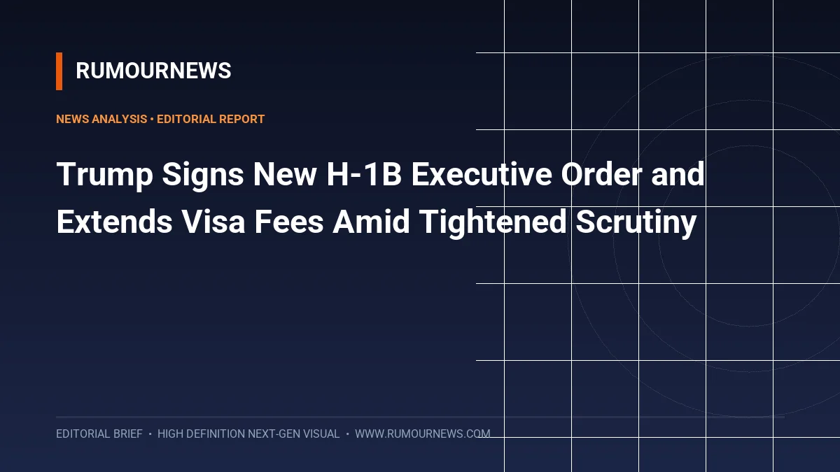 Trump Signs New H-1B Executive Order and Extends Visa Fees Amid Tightened Scrutiny
